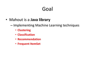 Apache Mahout Tutorial - Recommendation - 2013/2014  Slide 5