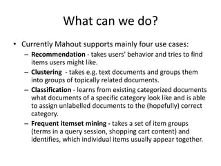 Apache Mahout Tutorial - Recommendation - 2013/2014  Slide 6