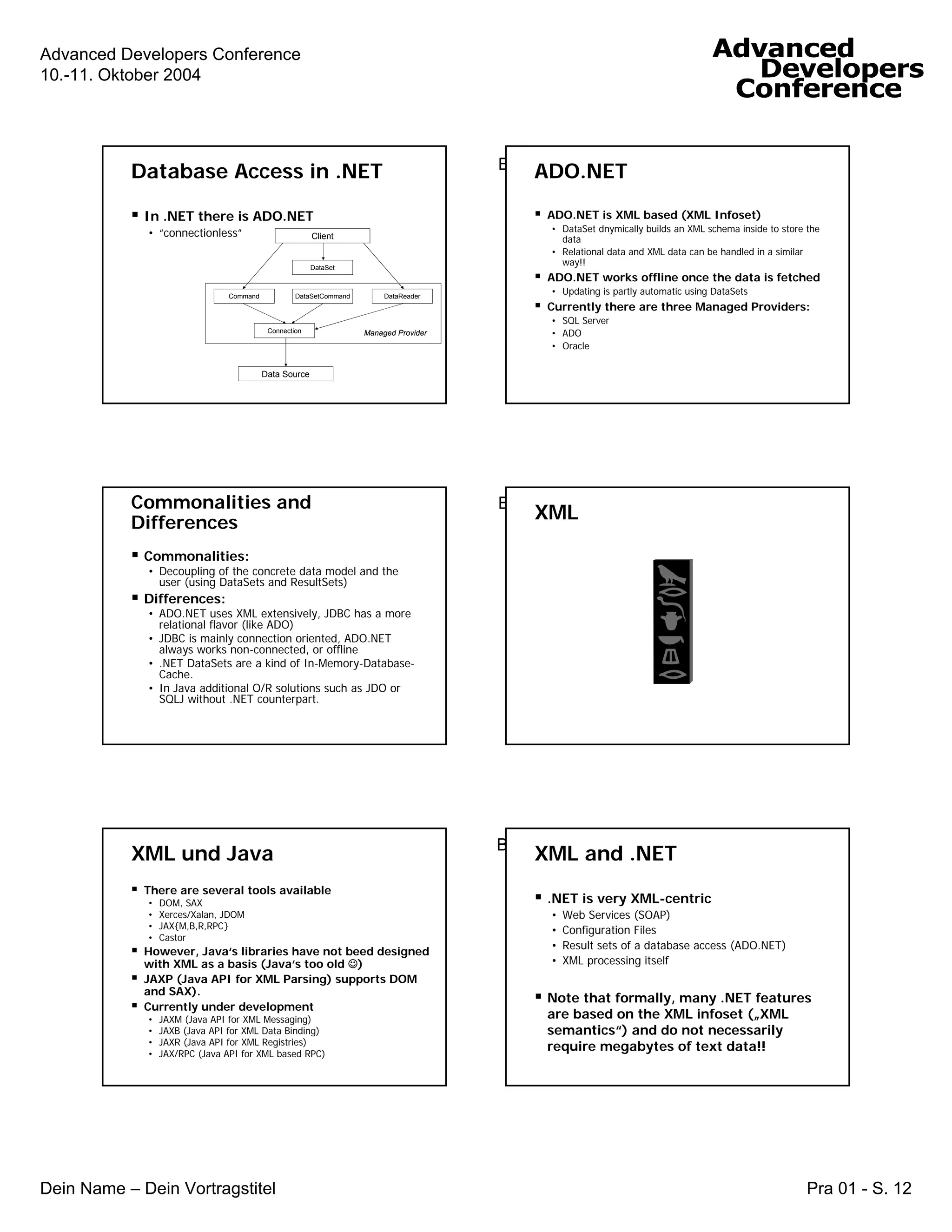 Tutorial on J2EE versus .NET for .NET Programmers