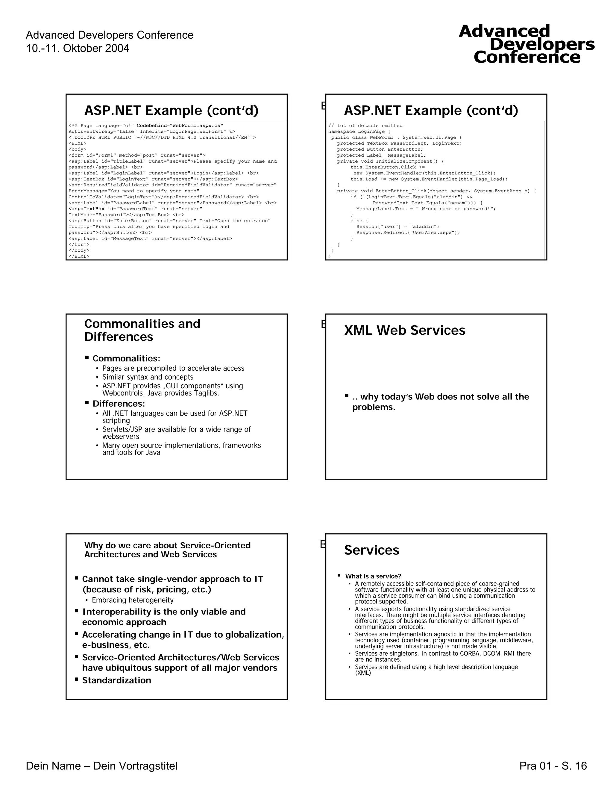 Tutorial on J2EE versus .NET for .NET Programmers