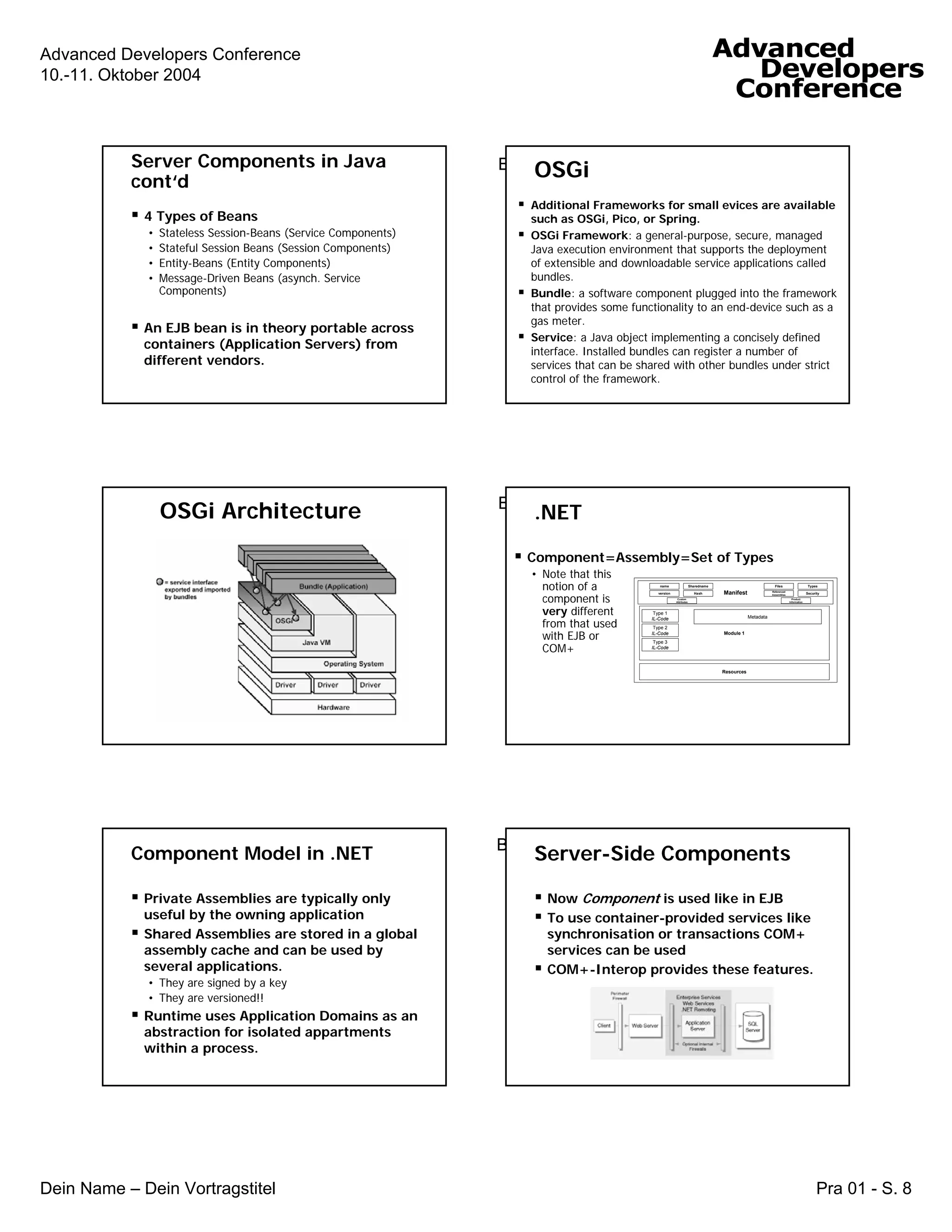 Tutorial on J2EE versus .NET for .NET Programmers