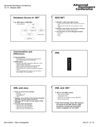 Tutorial on J2EE versus .NET for .NET Programmers 
