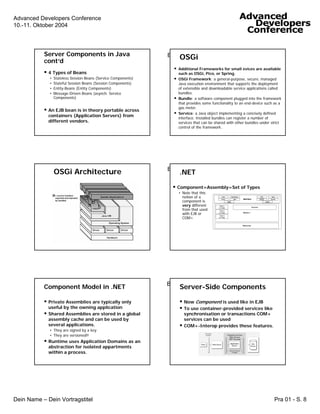 Tutorial on J2EE versus .NET for .NET Programmers 