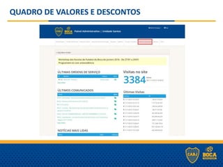 QUADRO DE VALORES E DESCONTOS
 