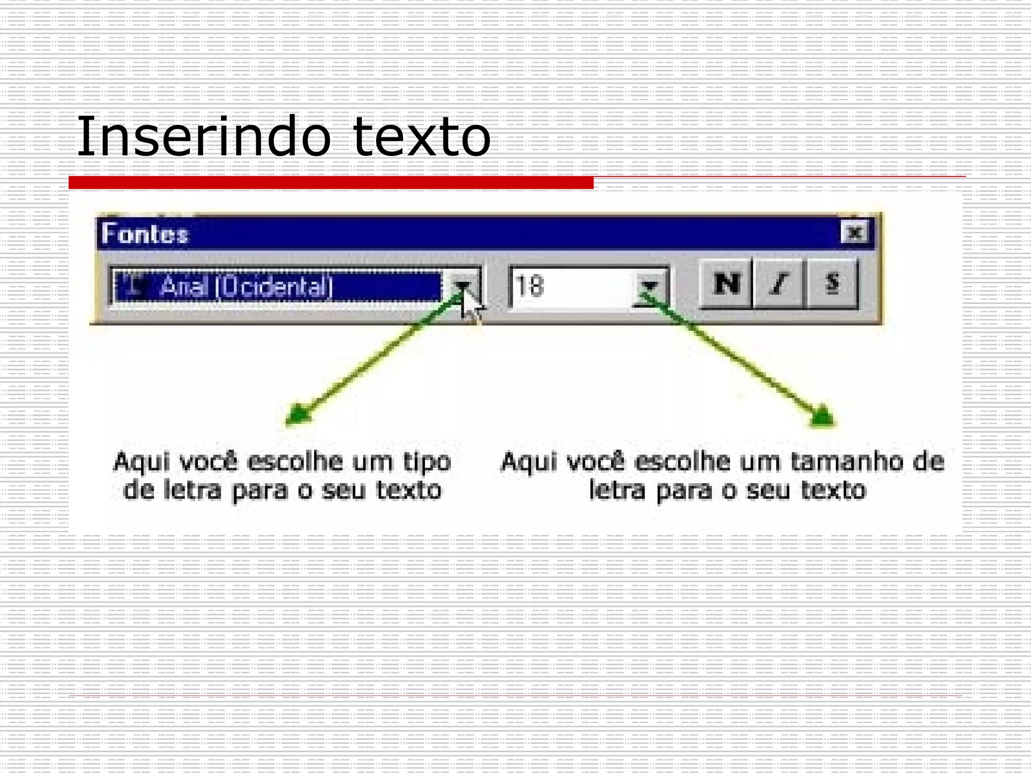 Inserindo texto 