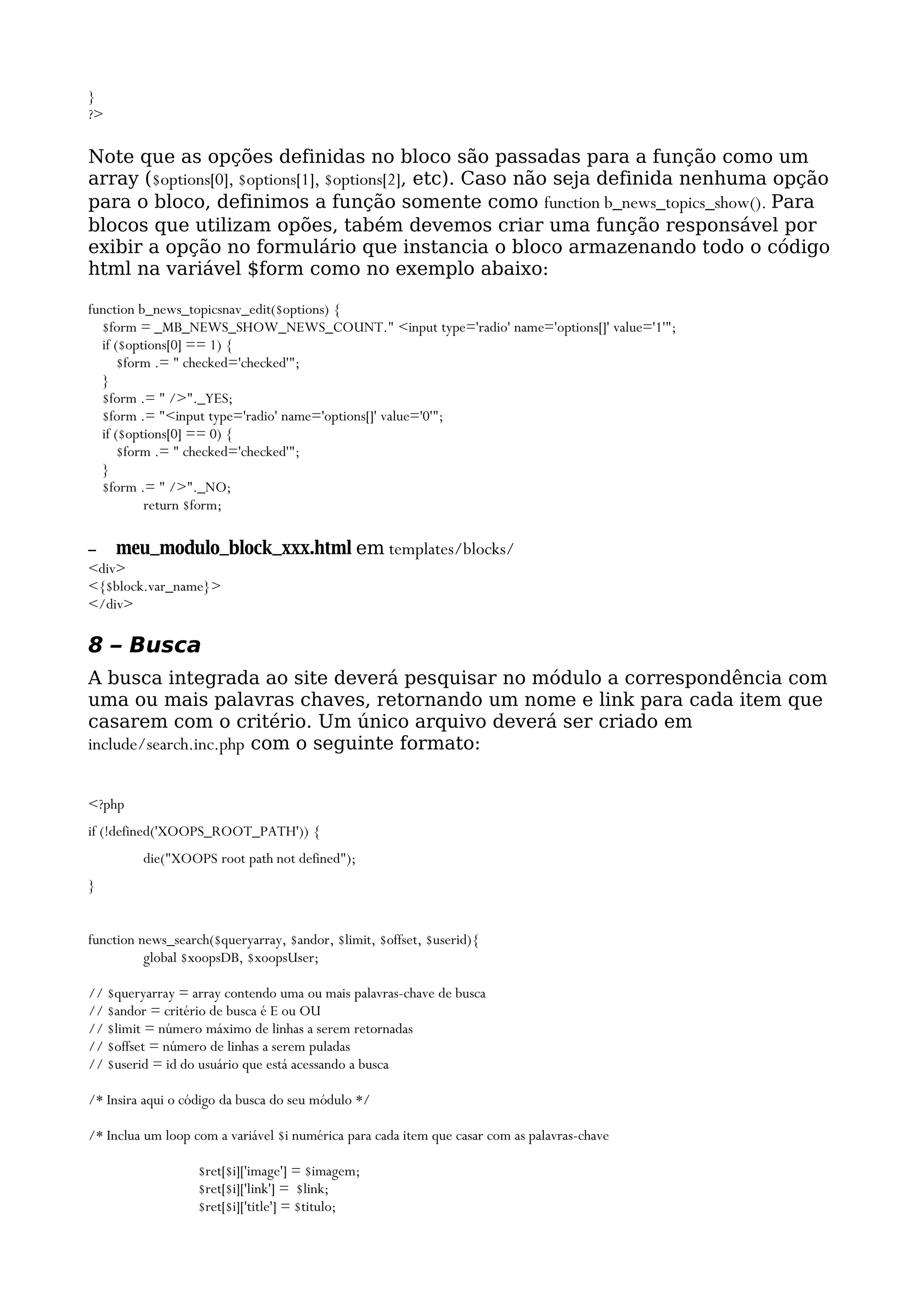 Tutorial para criação de módulo no Xoops 2.4