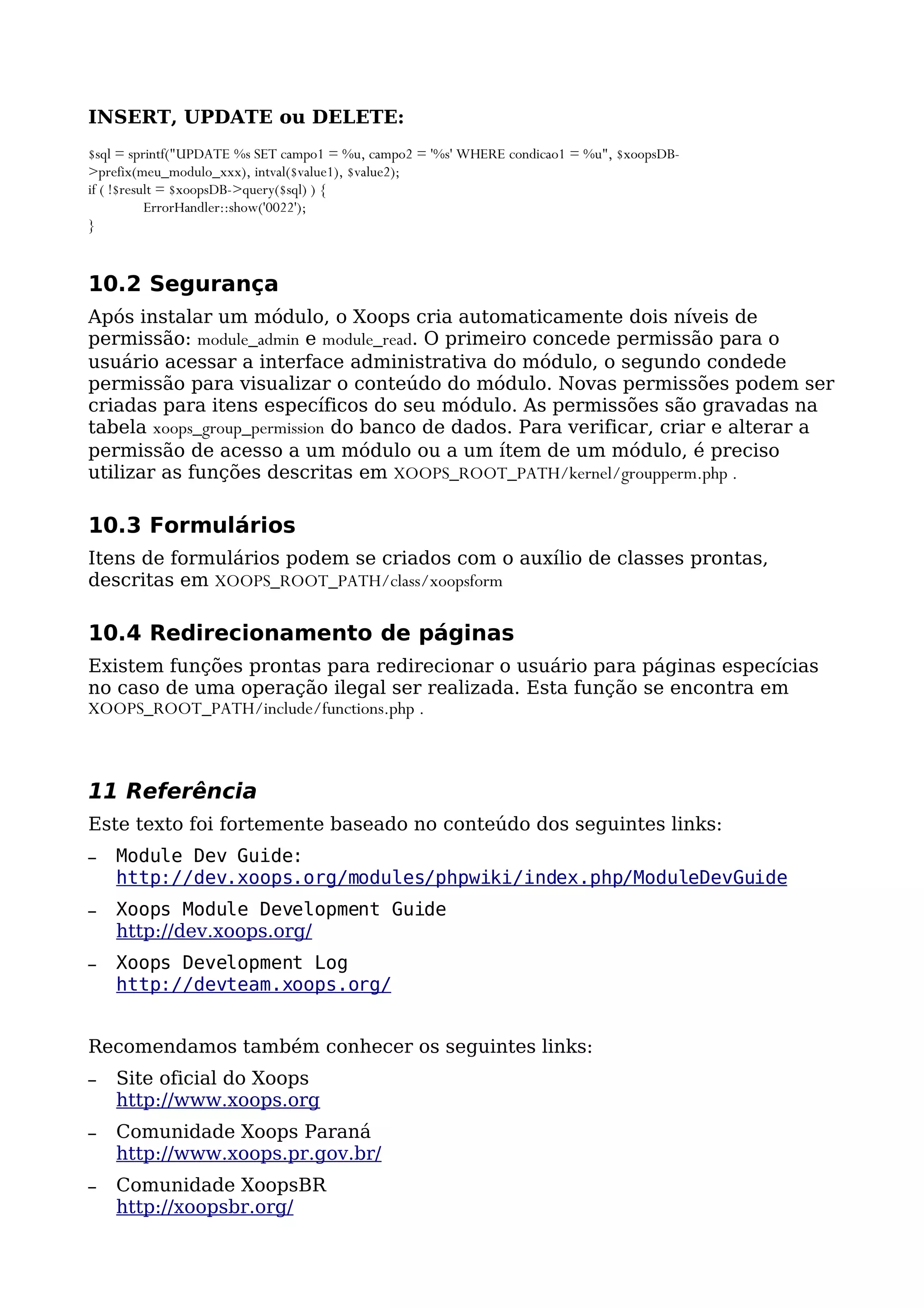 Tutorial para criação de módulo no Xoops 2.4