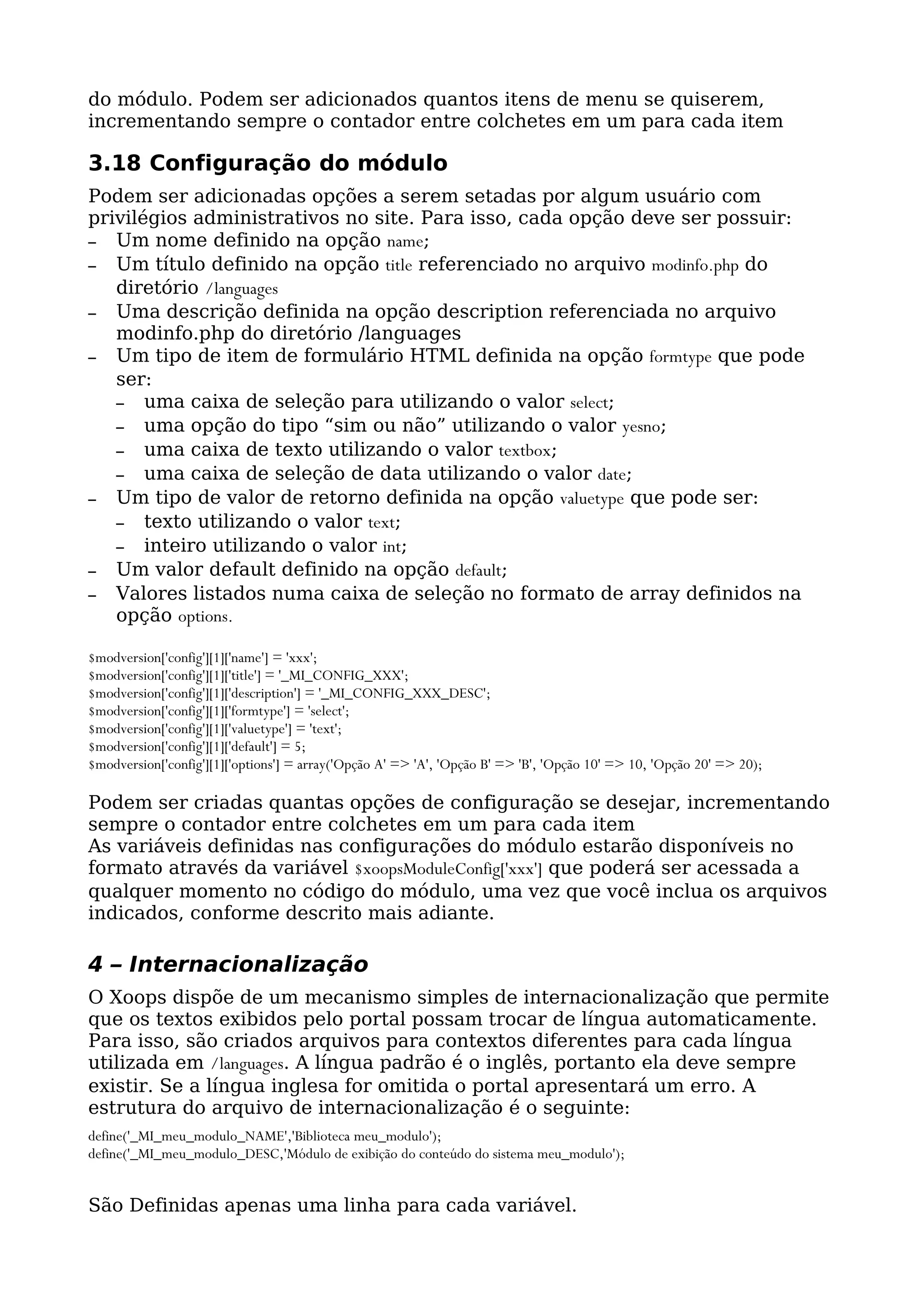Tutorial para criação de módulo no Xoops 2.4