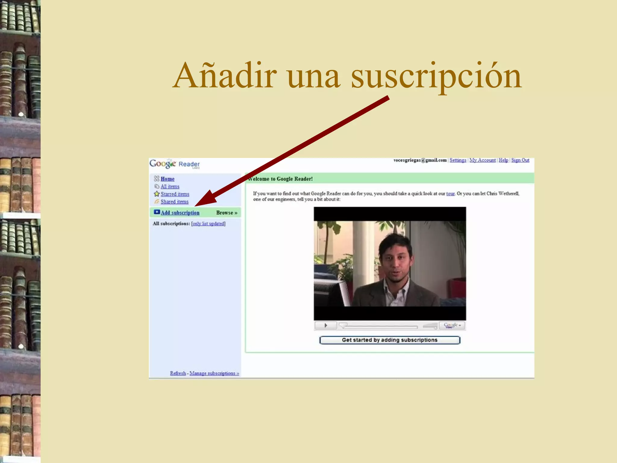 Añadir una suscripción 