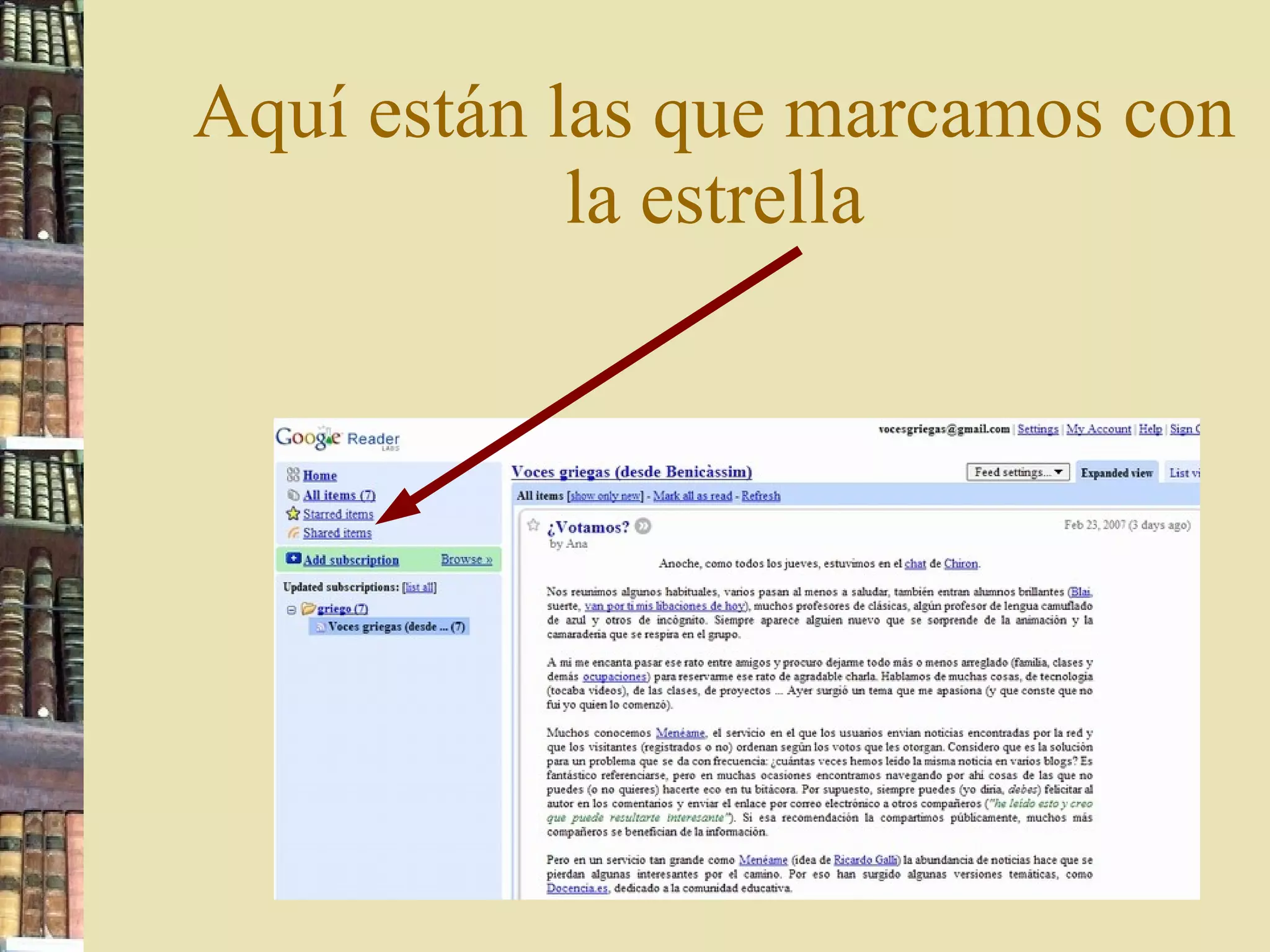 Aquí están las que marcamos con la estrella 