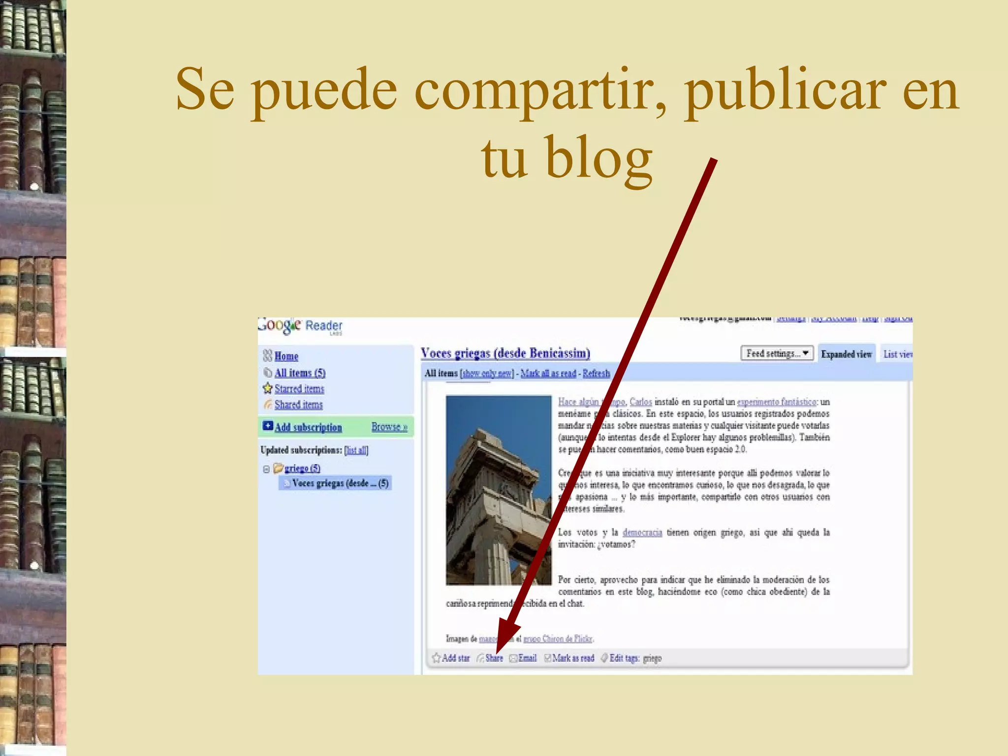 Se puede compartir, publicar en tu blog 