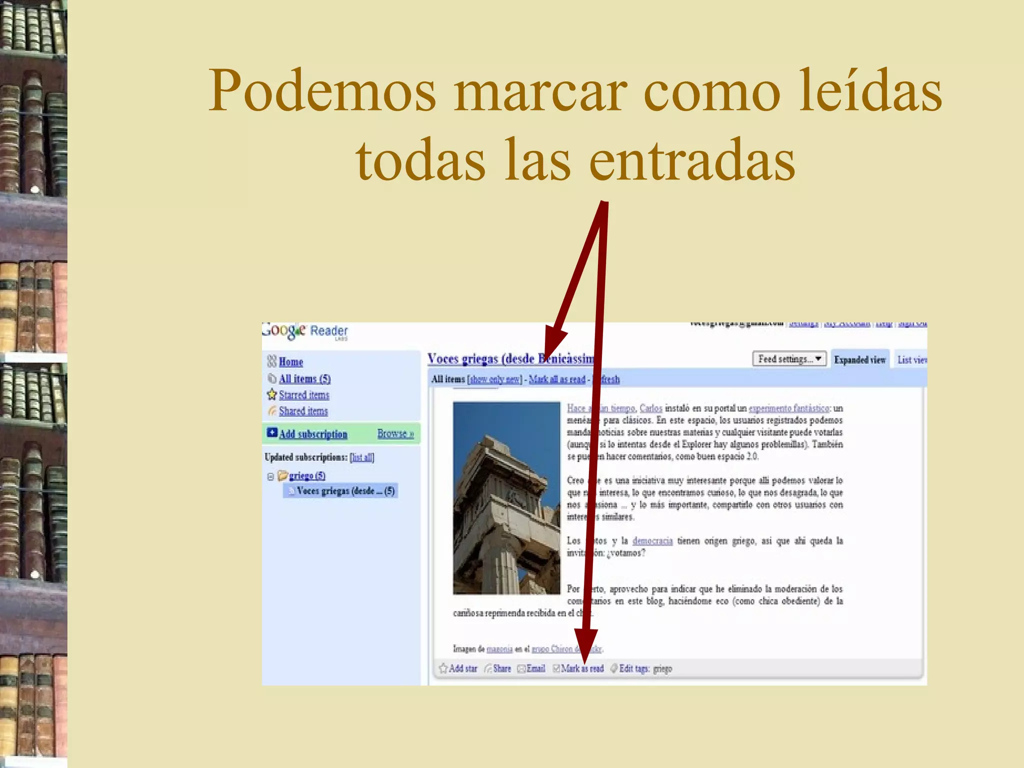 Podemos marcar como leídas todas las entradas 