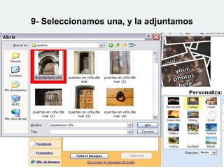 9- Seleccionamos una, y la adjuntamos 