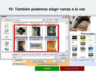 10- También podemos elegir varias a la vez 