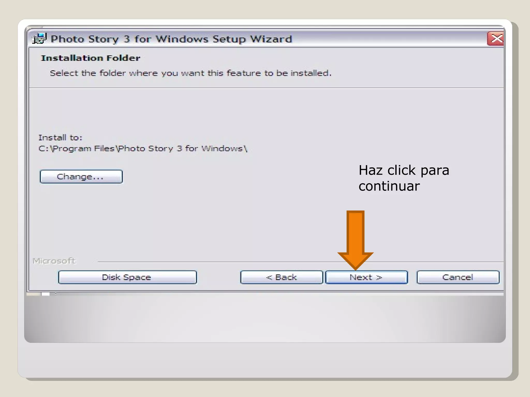 Haz click para continuar 