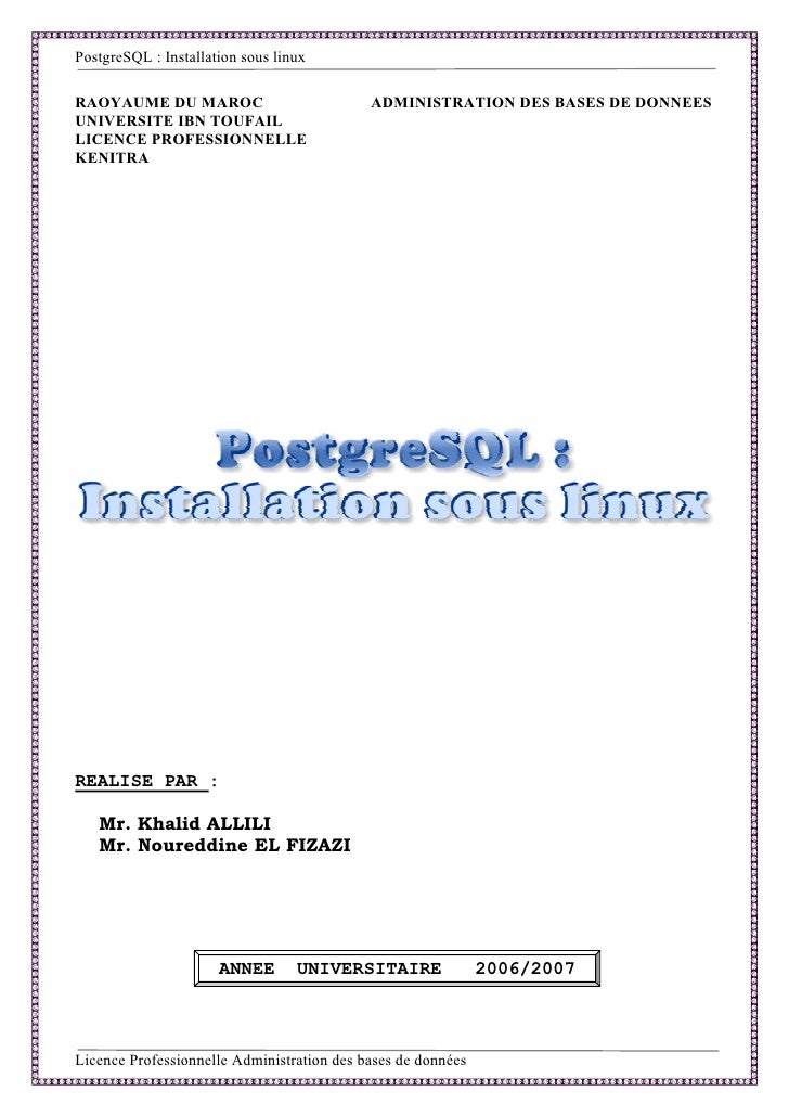 installation de postgresql à partir du code source