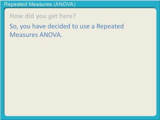 Tutorial repeated measures ANOVA | PPTX