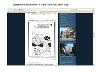 Ejemplo de documento “Scribd” insertado en el blog 