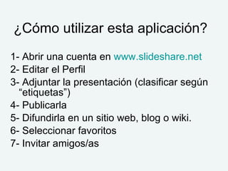 Tutorial sobre Slideshare | ODP