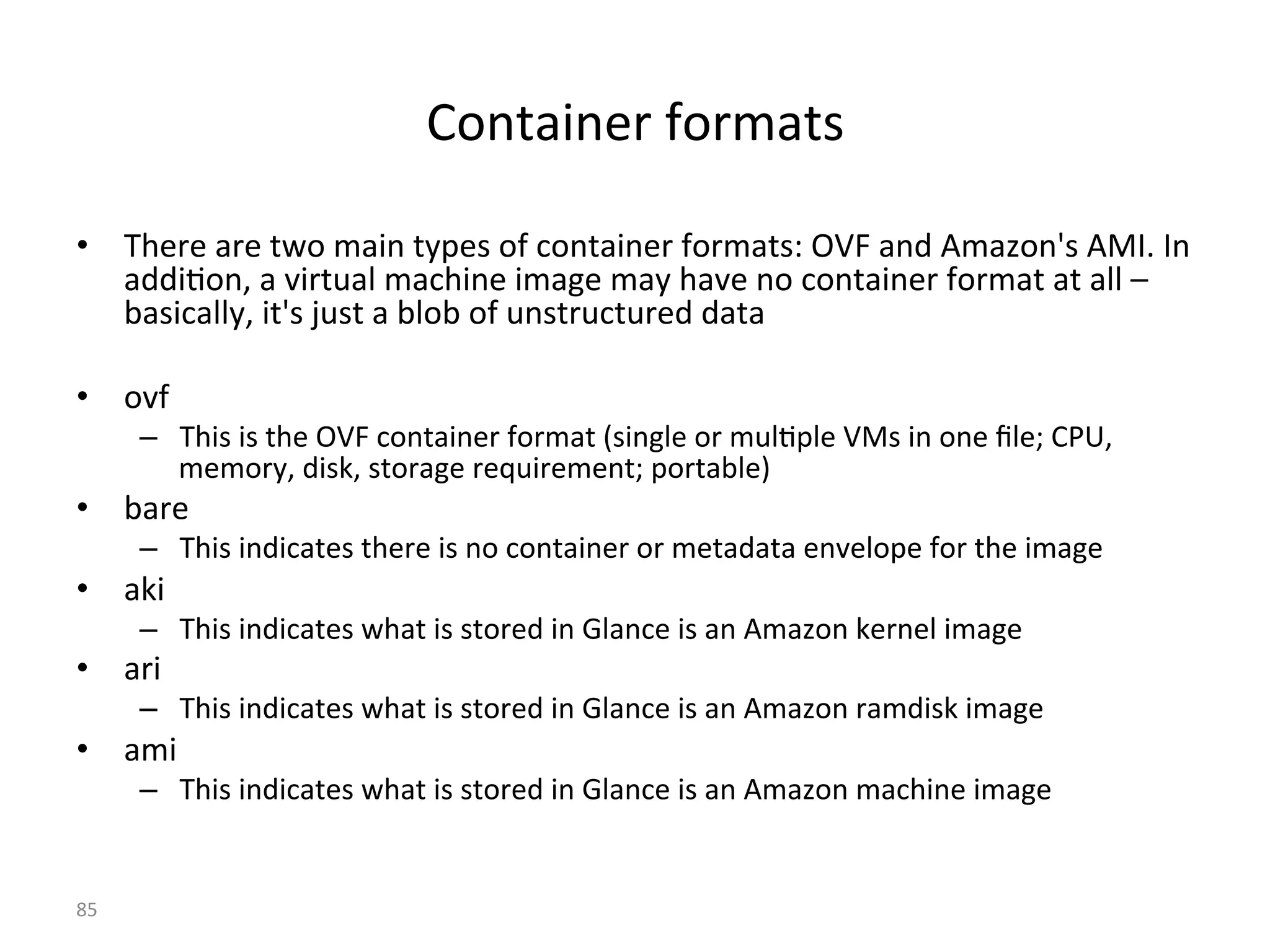 +'$=:1$#)%K')6:=2%
•  ./#)#%:)#%=F'%6:1$%=5"#2%'K%*'$=:1$#)%K')6:=2P%!iG%:$-%36:'$s2%34HB%H$%
:--17'$<%:%L1)=(:,%6:*/1$#%16:0#%6:5%/:L#%$'%*'$=:1$#)%K')6:=%:=%:,,%v%
>:21*:,,5<%1=s2%](2=%:%>,'>%'K%($2=)(*=()#-%-:=:%
•  'LK%
–  ./12%12%=/#%!iG%*'$=:1$#)%K')6:=%821$0,#%')%6(,7",#%i42%1$%'$#%g,#e%+NW<%
6#6')5<%-12E<%2='):0#%)#k(1)#6#$=e%"')=:>,#9%
•  >:)#%
–  ./12%1$-1*:=#2%=/#)#%12%$'%*'$=:1$#)%')%6#=:-:=:%#$L#,'"#%K')%=/#%16:0#%
•  :E1%
–  ./12%1$-1*:=#2%F/:=%12%2=')#-%1$%V,:$*#%12%:$%36:'$%E#)$#,%16:0#%
•  :)1%
–  ./12%1$-1*:=#2%F/:=%12%2=')#-%1$%V,:$*#%12%:$%36:'$%):6-12E%16:0#%
•  :61%
–  ./12%1$-1*:=#2%F/:=%12%2=')#-%1$%V,:$*#%12%:$%36:'$%6:*/1$#%16:0#%
Z`%
 