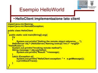Tutorial su Java RMI
