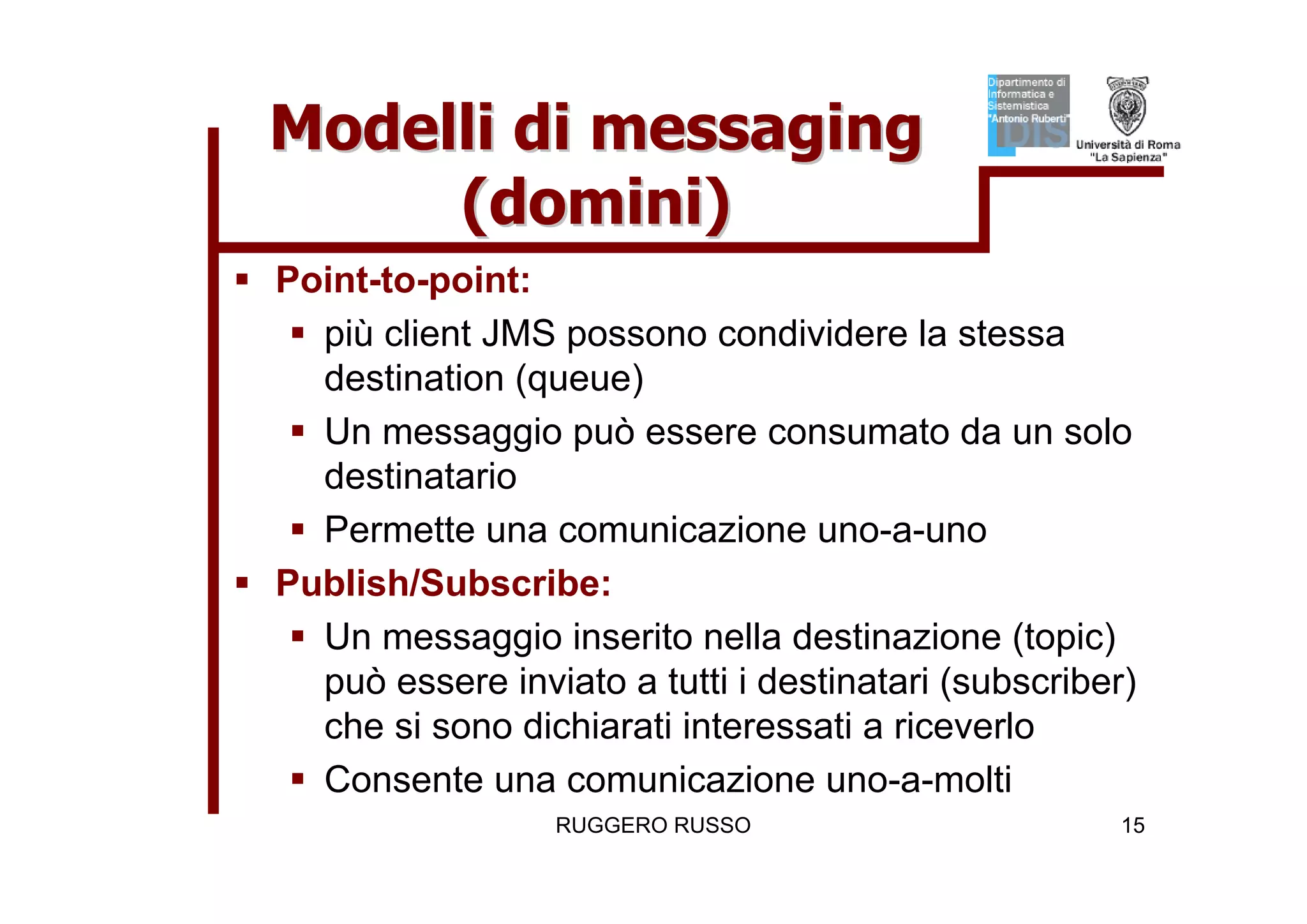 Tutorial su JMS (Java Message Service)