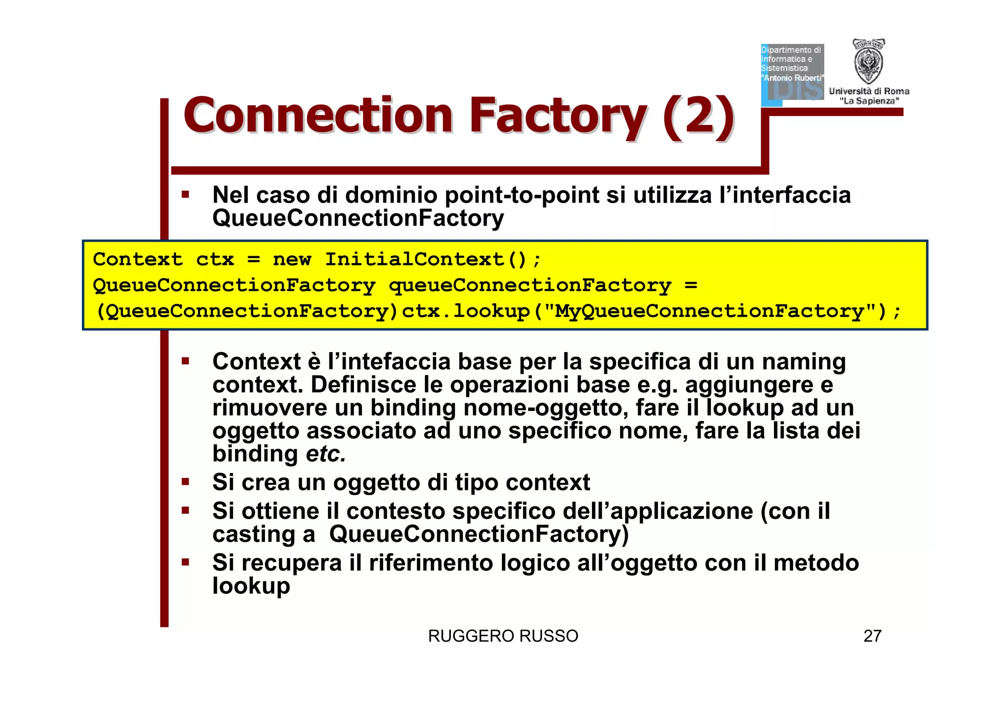 Tutorial su JMS (Java Message Service)