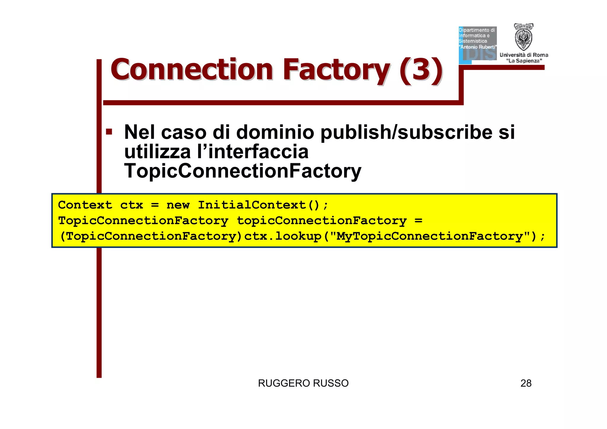 Tutorial su JMS (Java Message Service)