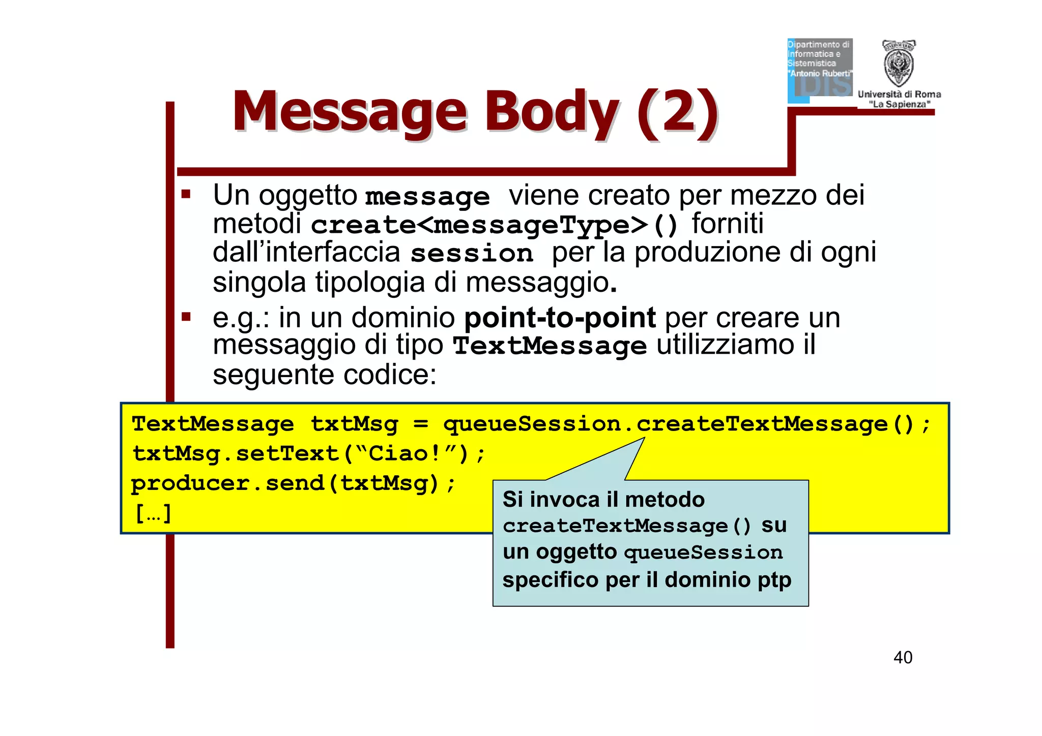 Tutorial su JMS (Java Message Service)
