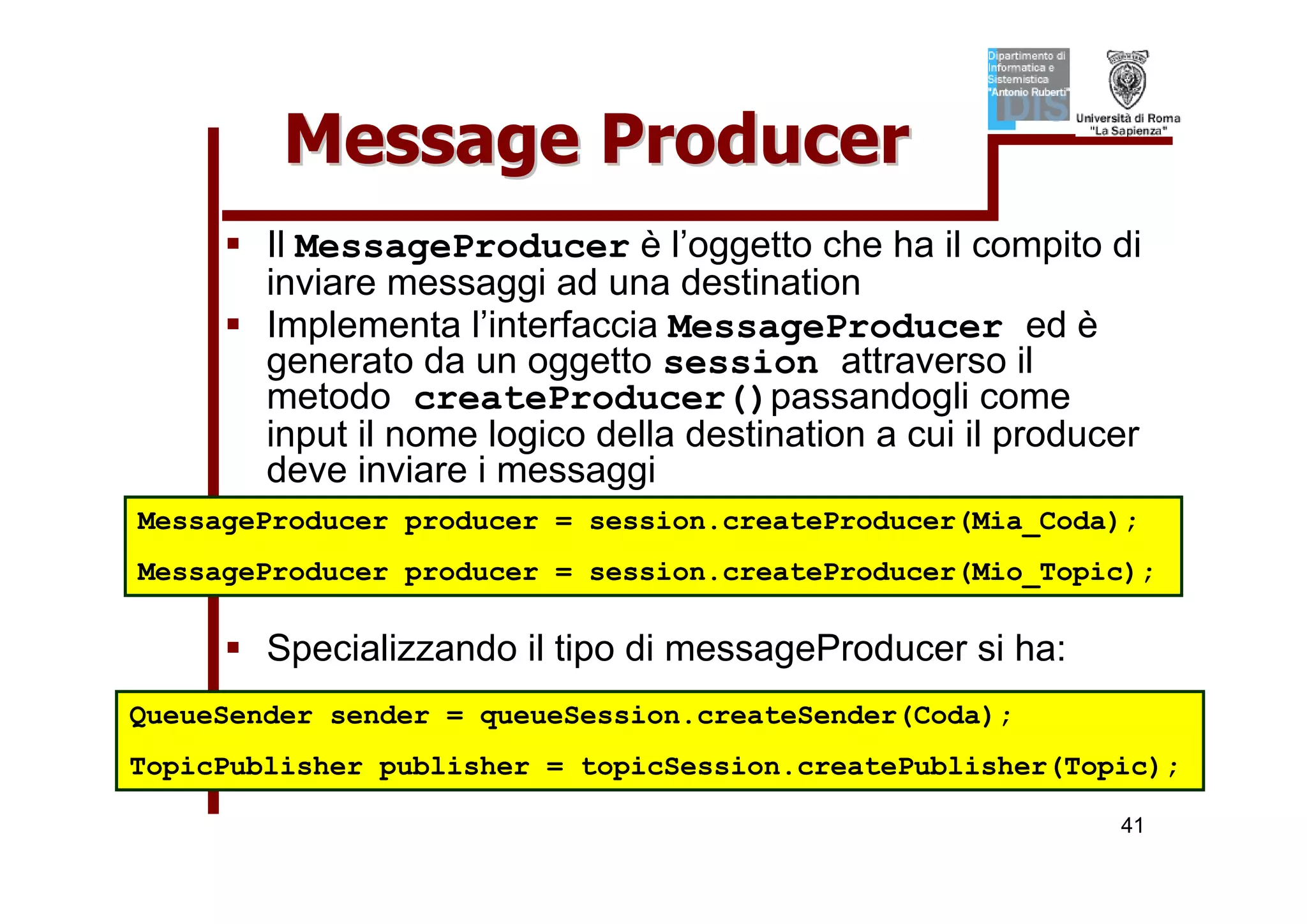 Tutorial su JMS (Java Message Service)