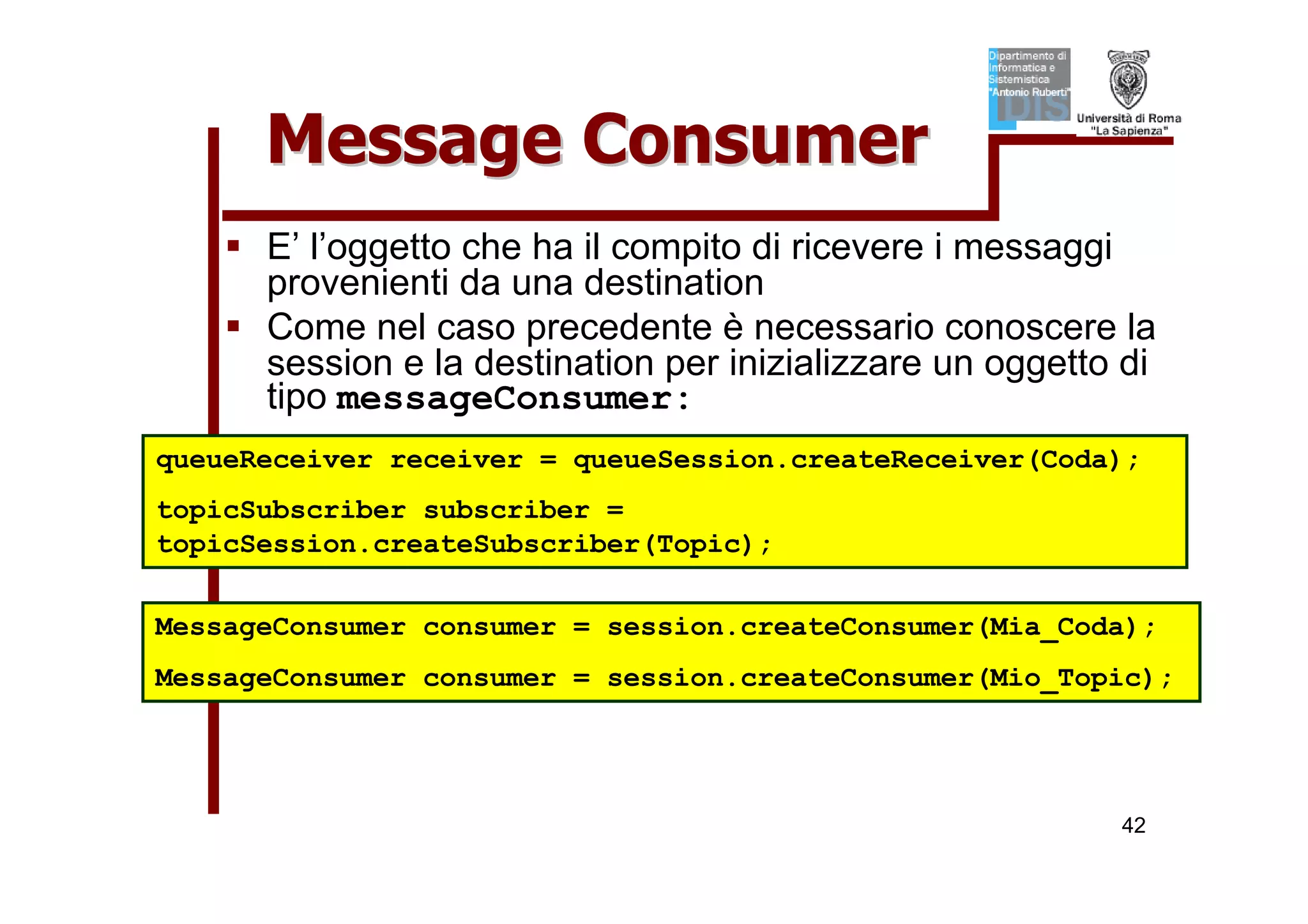 Tutorial su JMS (Java Message Service)