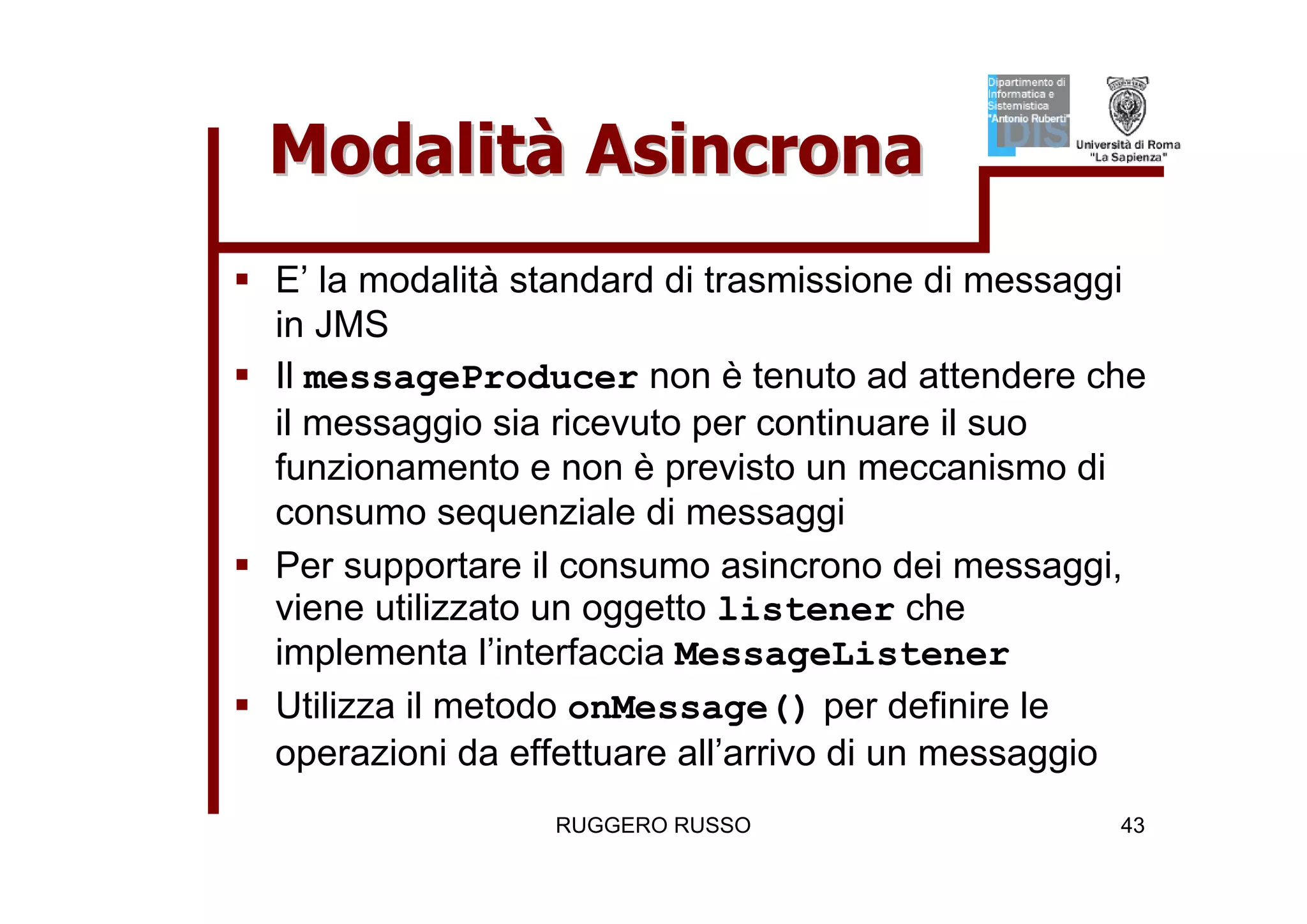 Tutorial su JMS (Java Message Service)