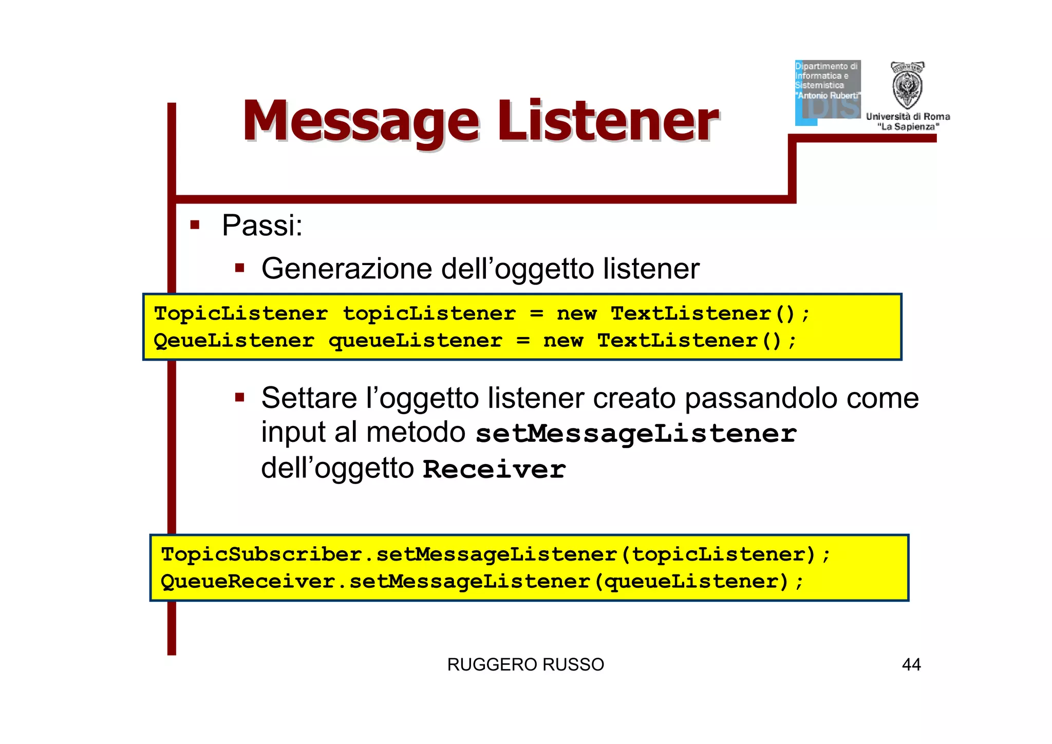 Tutorial su JMS (Java Message Service)