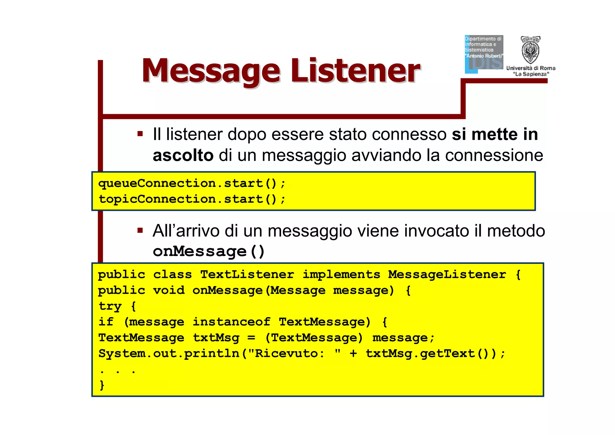 Tutorial su JMS (Java Message Service)