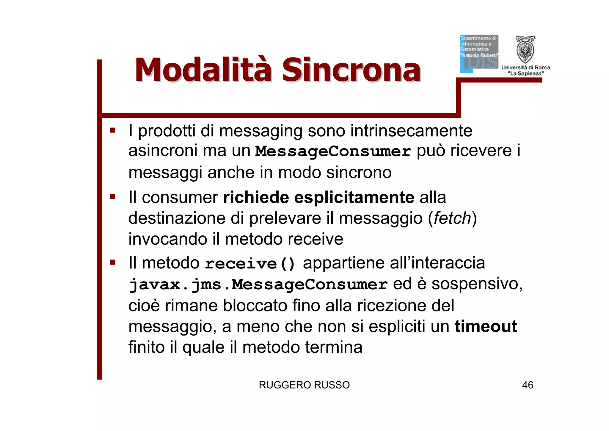 Tutorial su JMS (Java Message Service)