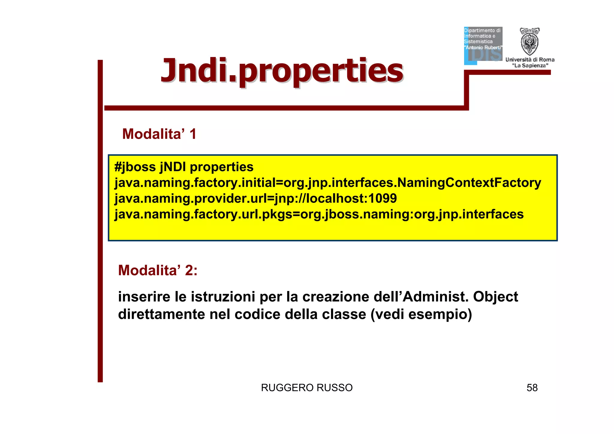 Tutorial su JMS (Java Message Service)