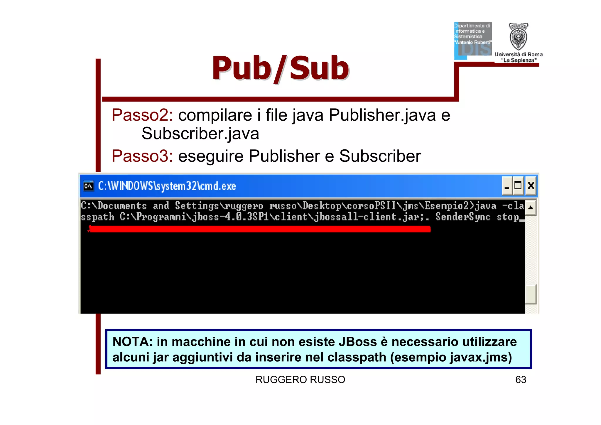 Tutorial su JMS (Java Message Service)