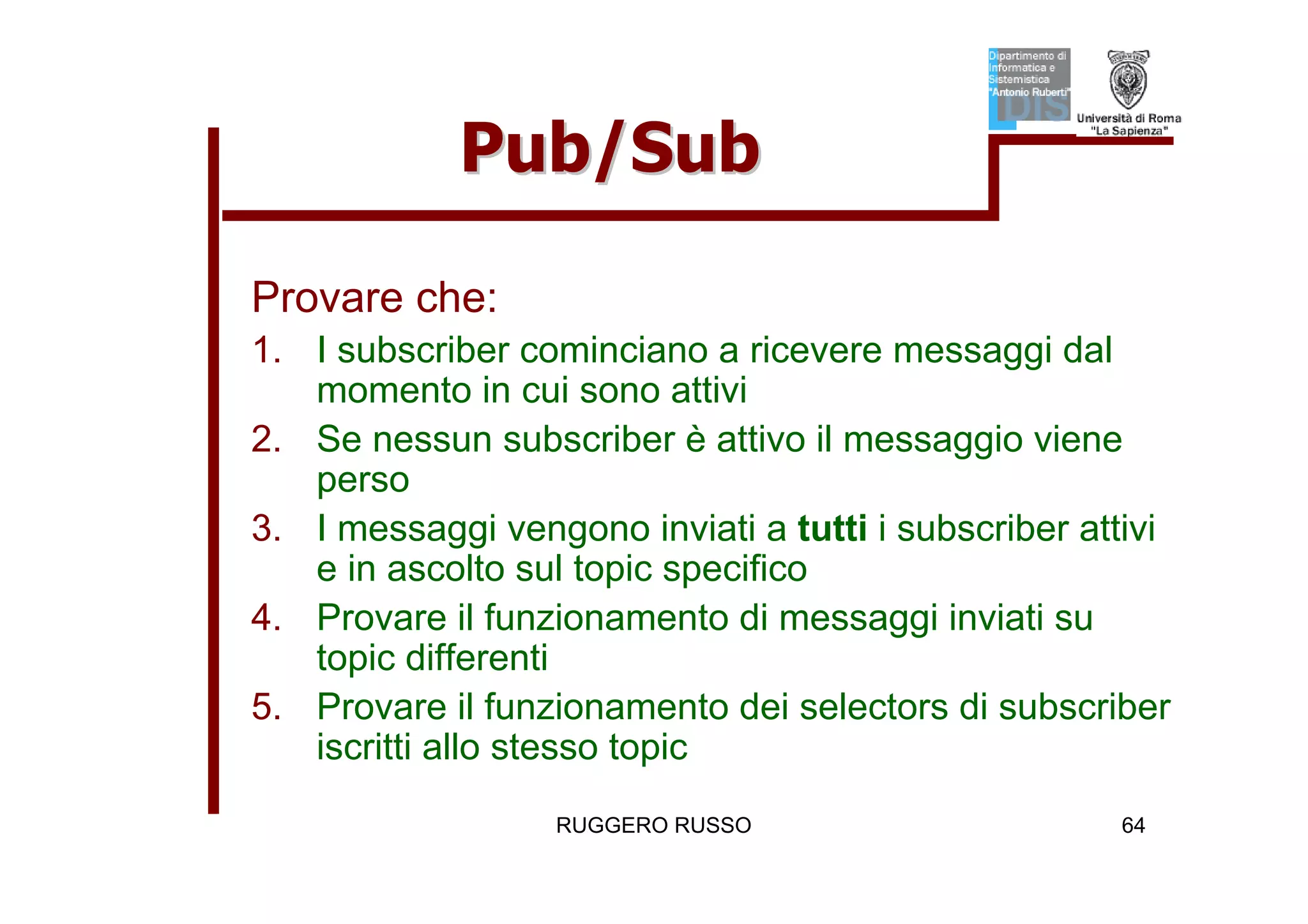 Tutorial su JMS (Java Message Service)