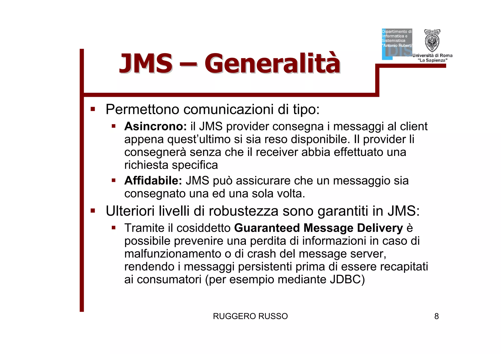 Tutorial su JMS (Java Message Service)