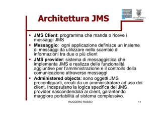 Tutorial su JMS (Java Message Service)