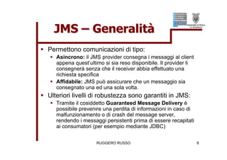 Tutorial su JMS (Java Message Service)