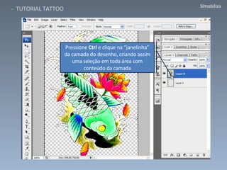 Pressione  Ctrl  e clique na “janelinha” da camada do desenho, criando assim uma seleção em toda área com conteúdo da camada 