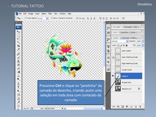 Pressione  Ctrl  e clique na “janelinha” da camada do desenho, criando assim uma seleção em toda área com conteúdo da camada 