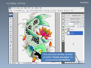 Crie uma nova camada, clicando no botão “ Create new layer ” ou pressionando  Ctrl+Shift+N   