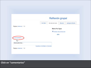 Click en “comentarios” 