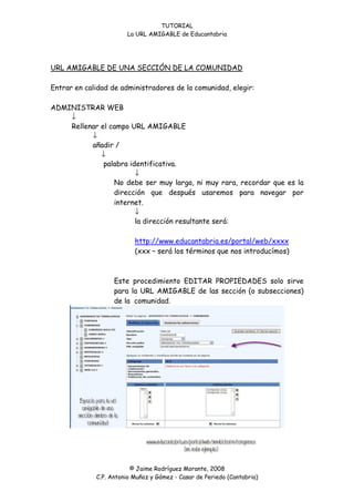 Tutorial Url Amigable EDUCANTABRIA