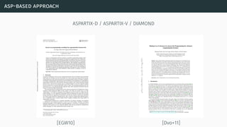 asp-based approach
ASPARTIX-D / ASPARTIX-V / DIAMOND
[EGW10] [Dvo+11]
 