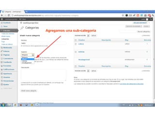 Agregamos una sub-categoría
 