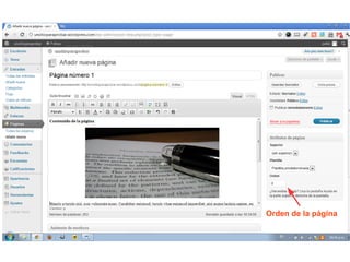 Orden de la página
 