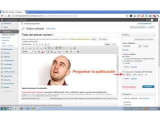 Programar la publicación
 